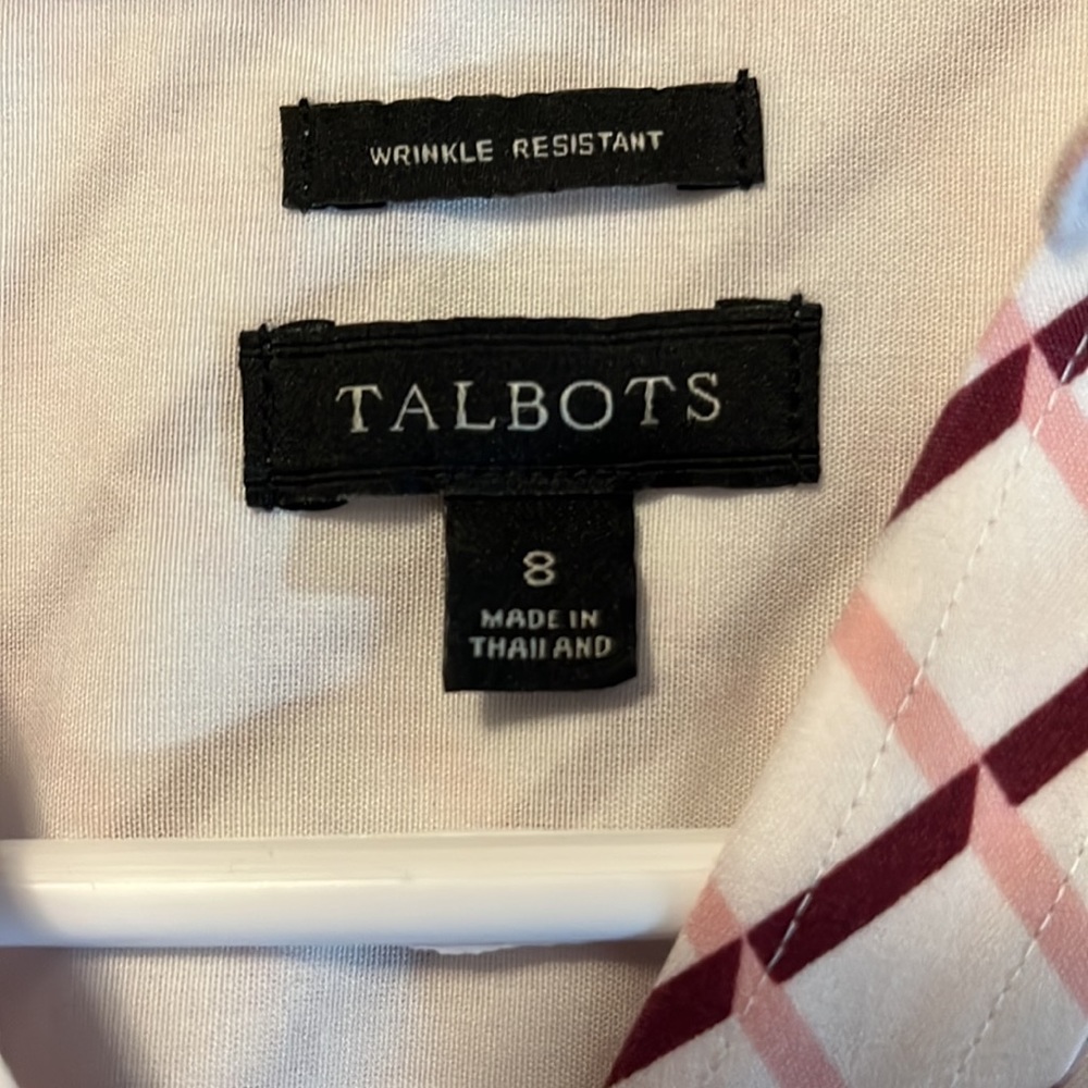 Talbots Button Front L/S Print Blouse - image 5